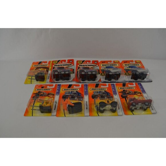 Matchbox Construction Vehicles Power Lift Dump Truck Lot of 9 Diecast 1990s New - Picture 2 of 9